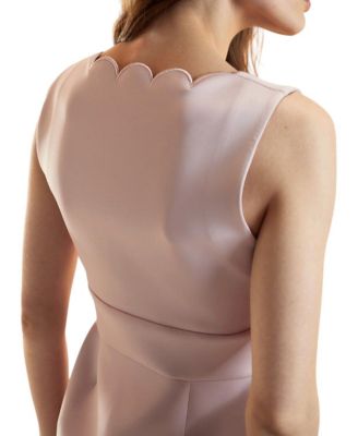  Ella Bonded Scallop Mini Dress