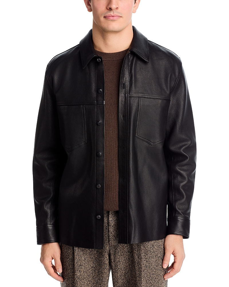 Simkhai Gibson Leather Shirt Jacket