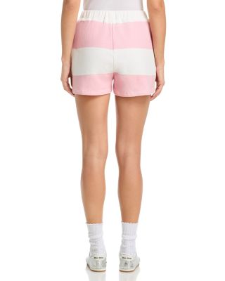 Striped French Terry Half Zip Sweatshirt & Striped Terry Shorts