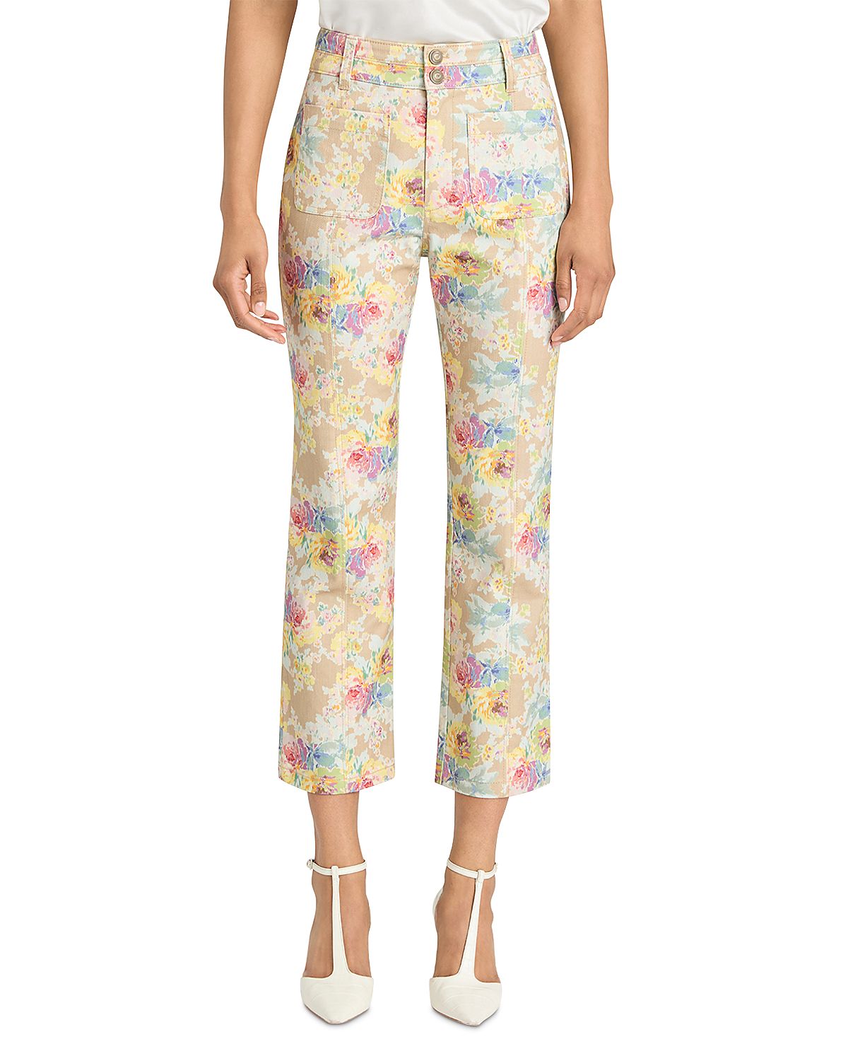 Cinq a Sept Dorothea Ikat Bouquet High Rise Ankle Jeans