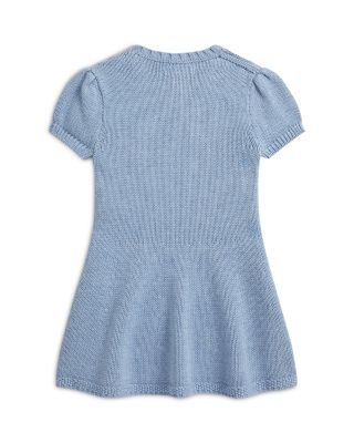 Girls' Flag Intarsia Cotton Sweater Dress - Baby