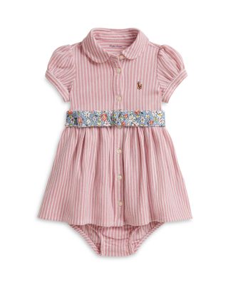 Girls' Belted Oxford Mesh Polo Dress & Bloomer - Baby