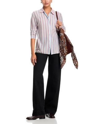 Fine Stripe Showtime Cashmere Shirt 