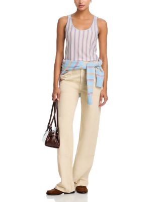 Cashmere Fine Stripe Tank