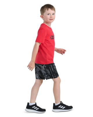 Boys' Two Piece Short Sleeve Tee & Printed Camo Shorts Set - Little Kid