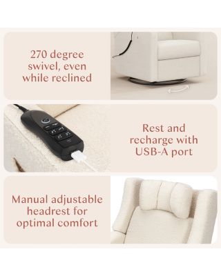 Kiwi Deluxe Power Recliner & Swivel Glider with Heat & Massage