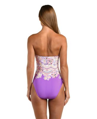  Lilac Cascade Bandeau One Piece