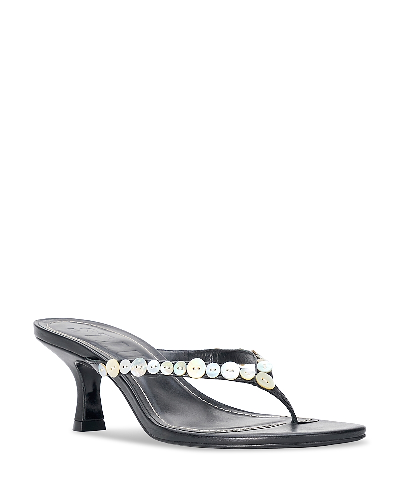 Staud Women's Freja Thong Kitten Heel Sandals
