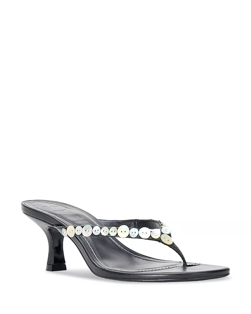 Staud Women's Freja Thong Kitten Heel Sandals