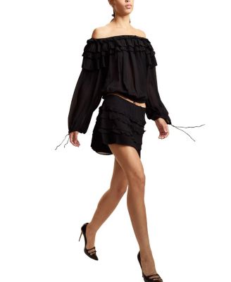 Off Shoulder Ruffle Blouse