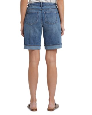 Lilly High Rise Jean Shorts With 2" Cuffs in Majorca Bay