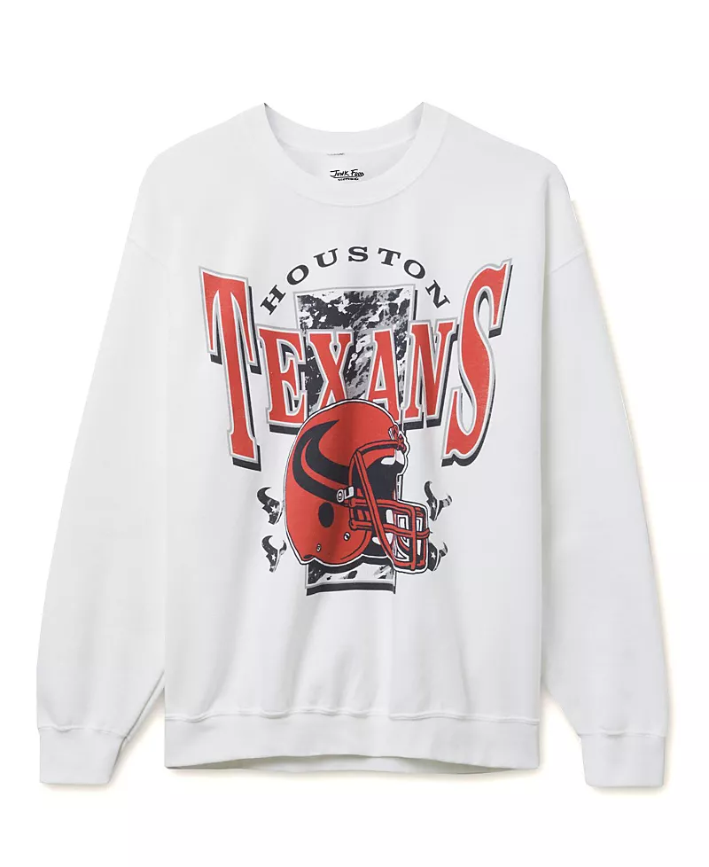 Junk Food Clothing Unisex Nfl Houston Texans Conversion Flea Market Crew Fleece
