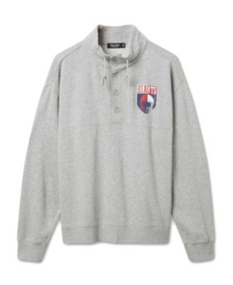  Unisex NFL New York Giants Slant 1/4 Button Up Fleece