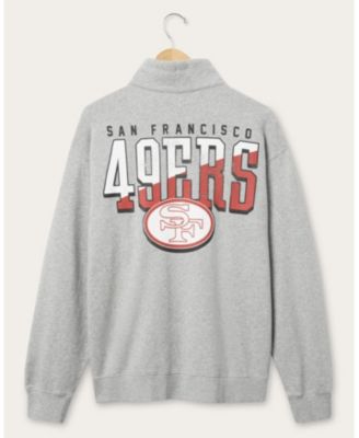  Unisex NFL San Francisco 49ers Slant 1/4 Button Up Fleece