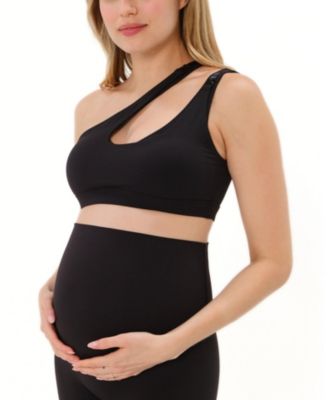 Women's One-Shoulder with Easy-Release Breastfeeding Clips Cross Body Nursing Bra