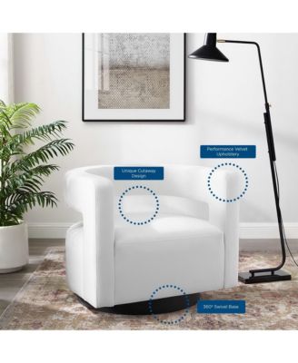  Spin Cutaway Performance Velvet Swivel Armchair