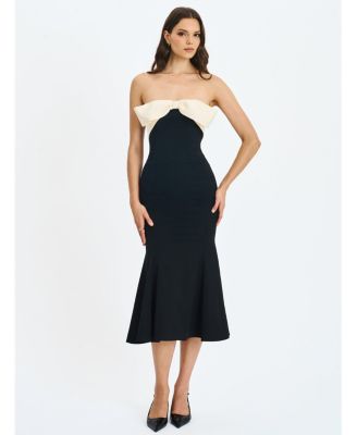  Saige Mermaid Maxi Dress with Bow Bustline