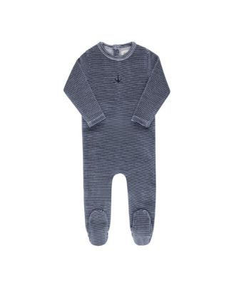 Unisex Velour Stripe Collection Footie - Baby