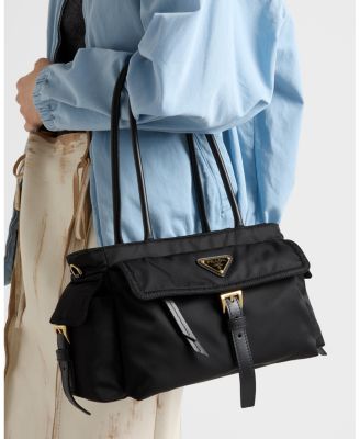  Explore Medium Re-Nylon And Leather Tote Bag