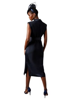 Tux Satin Midi Dress