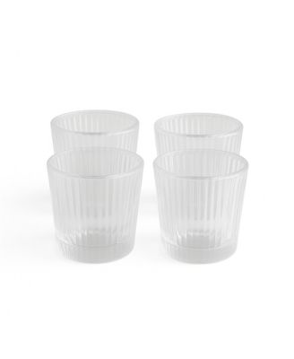  Pressed Glass Tealight / Votive Holders, Set of 4