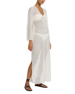Stretch Lace Maxi Kaftan Cover Up
