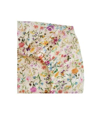  Liberty Fabric Linen Garden Print Fitted Sheet, Queen
