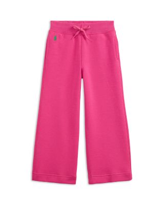 Girls' Wide Leg Double Knit Sweatpants - Little Kid