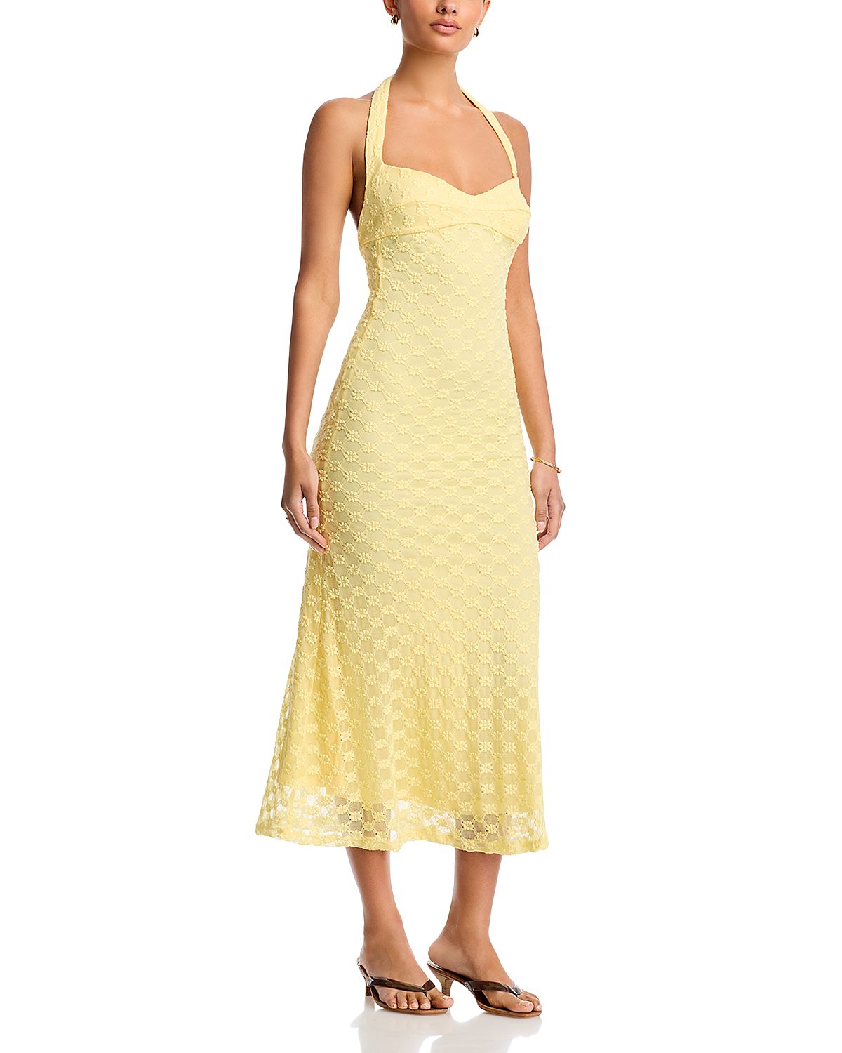 Bardot Mariko Halter Neck Midi Dress