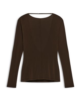 Cowl Back Long Sleeve Top