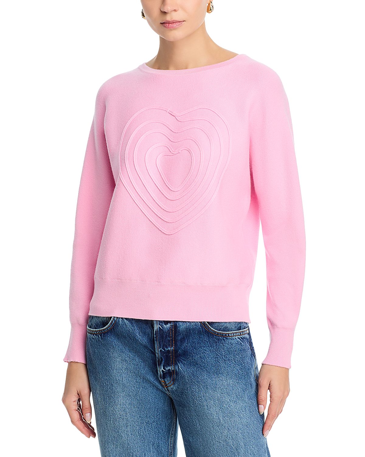 T Tahari Heart Stitch Sweater