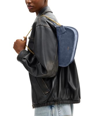 Waverly Small Suede Shoulder Bag