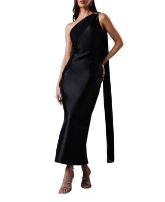One Shoulder Twill Gown