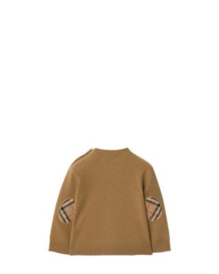 Boys' Check Patch Wool Cashmere Sweater - Baby, Little Kid