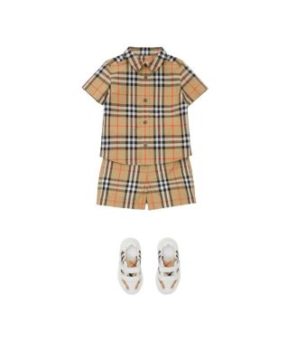 Boys' Check Cotton Shorts - Baby, Little Kid