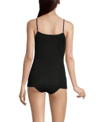 Scoop Neck Spaghetti Strap Camisole with Satin Trim