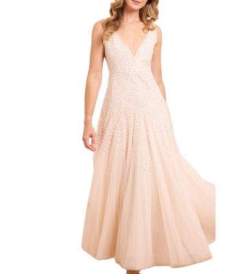 Sequin Cascade Cami Plunge Gown