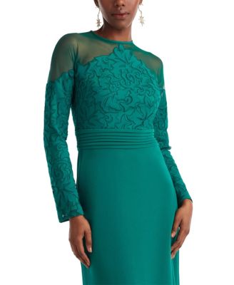  Sinclair Embroidered Crepe Gown