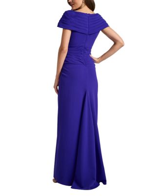 Perkins Asymmetric Draped Gown