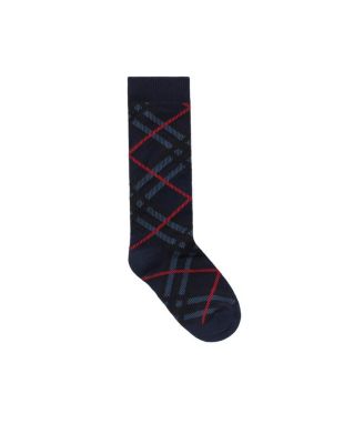 Check Cotton Blend Socks