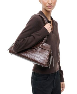 Maude Embossed Leather Shoulder Bag