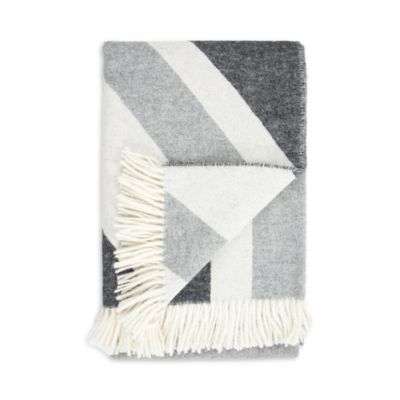 Monochromatic Union Jack Merino Wool Throw
