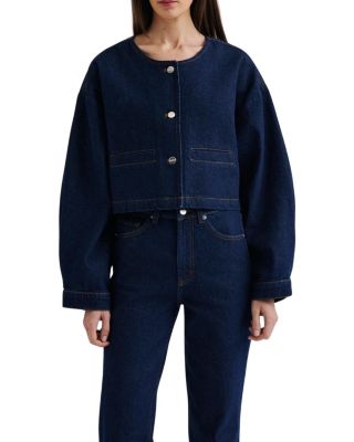 Elowen Cropped Long Sleeve Denim Jacket