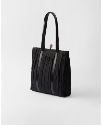  Re-Nylon Medium Tote Bag with Mythological Figure