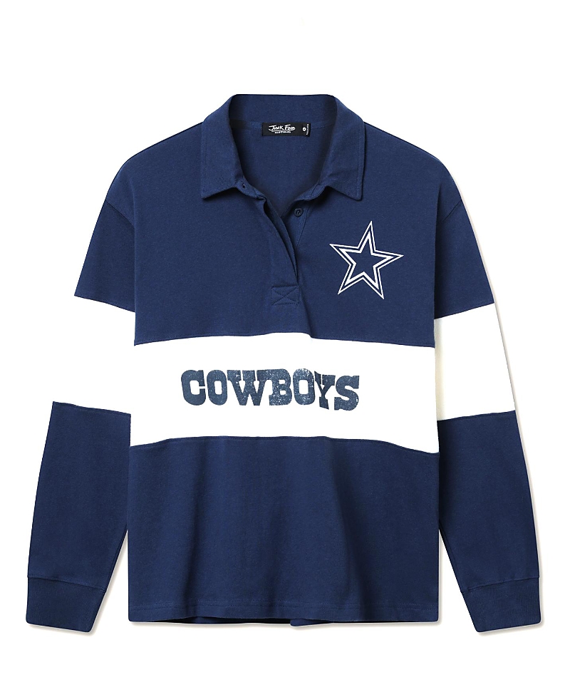 Junk Food Clothing Women's Nfl Dallas Cowboys Rugby Long Sleeve Sweater