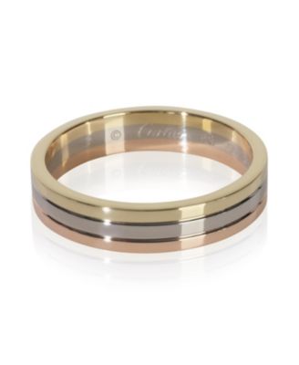 Vendome Louis Cartier 4.8mm 18k 3 Tone Gold Band