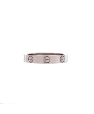 Love Wedding Band Ring 18K White Gold