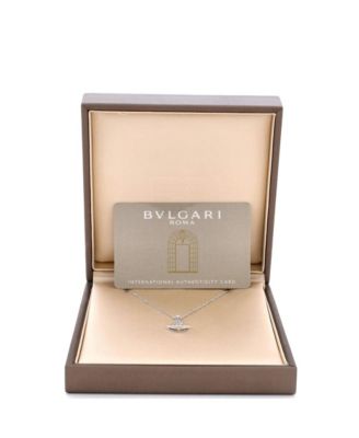 Small Divas' Dream Pendant Necklace 18K White Gold with Diamonds, 16.25 - 17.25"