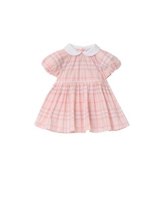 Girls's Check Cotton Dress with Bloomers - Baby