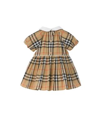 Girls' Check Cotton Dress with Bloomers - Baby